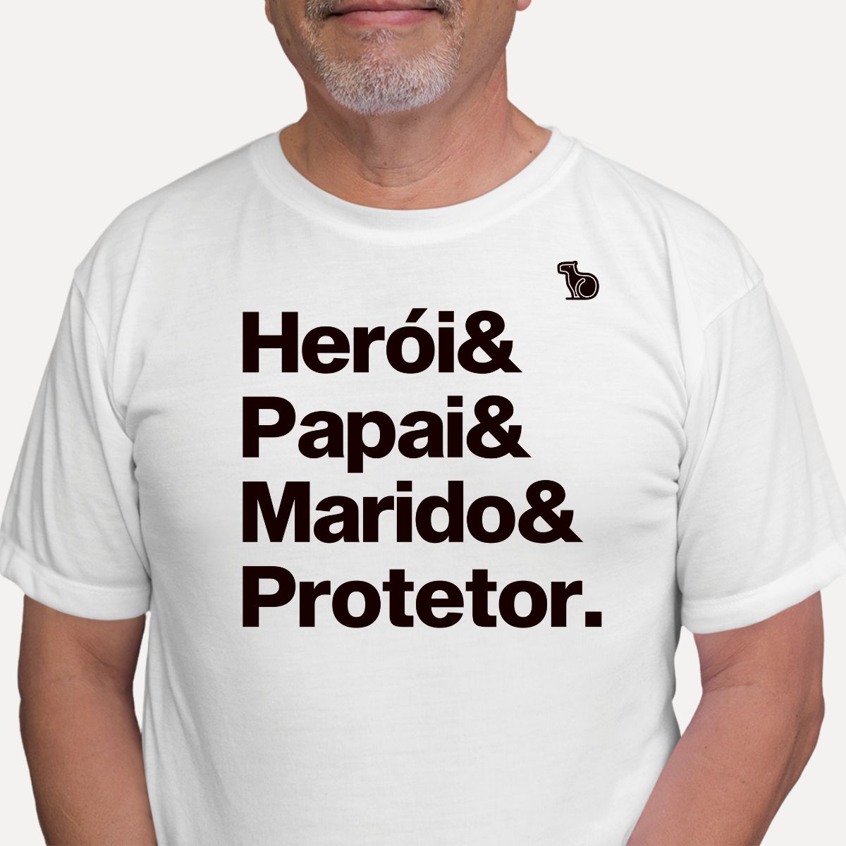CAMISETA HERÓI PAPAI MARIDO E PROTETOR