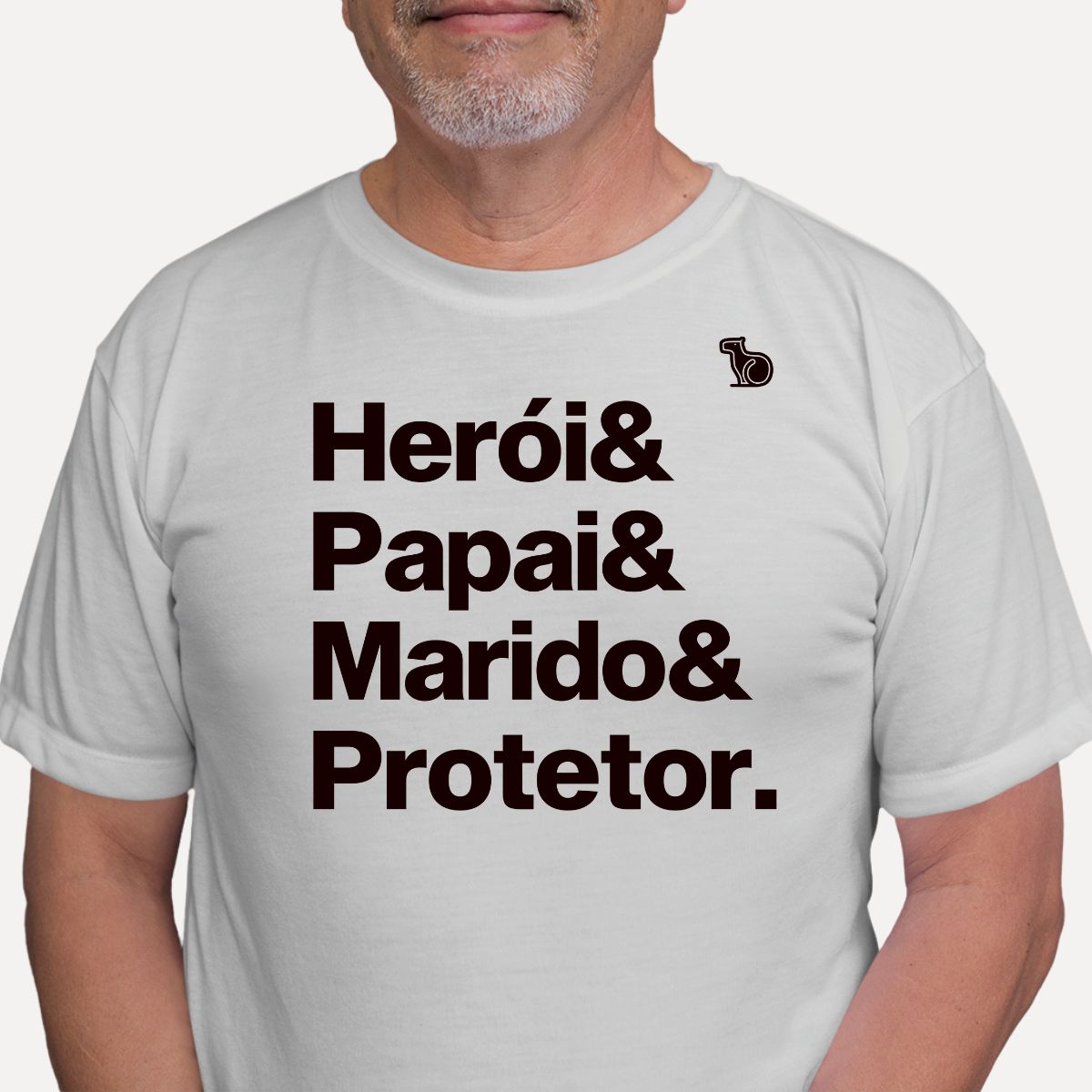 CAMISETA HERÓI PAPAI MARIDO E PROTETOR