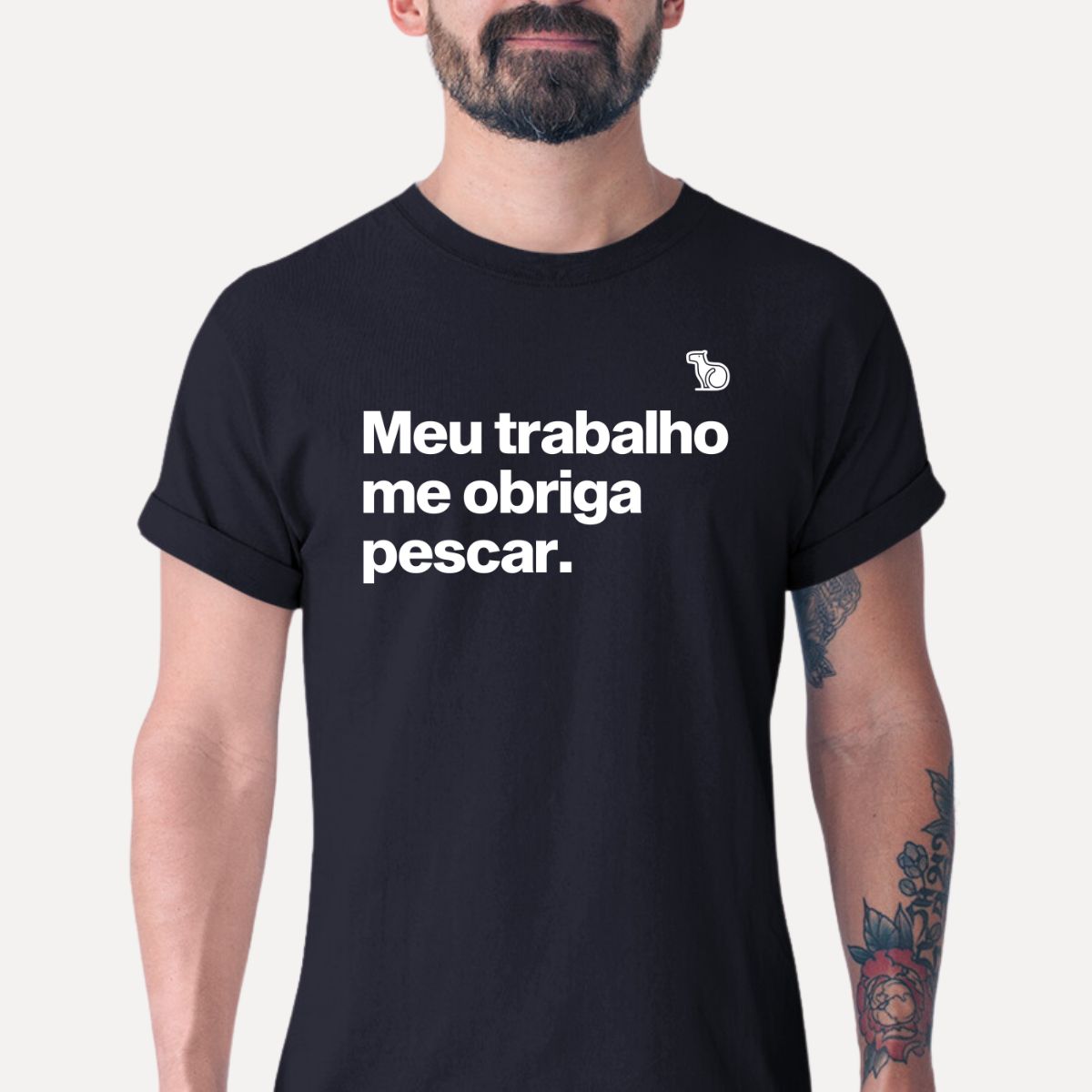 CAMISETA MEU TRABALHO ME OBRIGA PESCAR