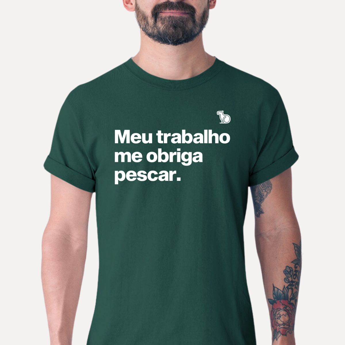 CAMISETA MEU TRABALHO ME OBRIGA PESCAR