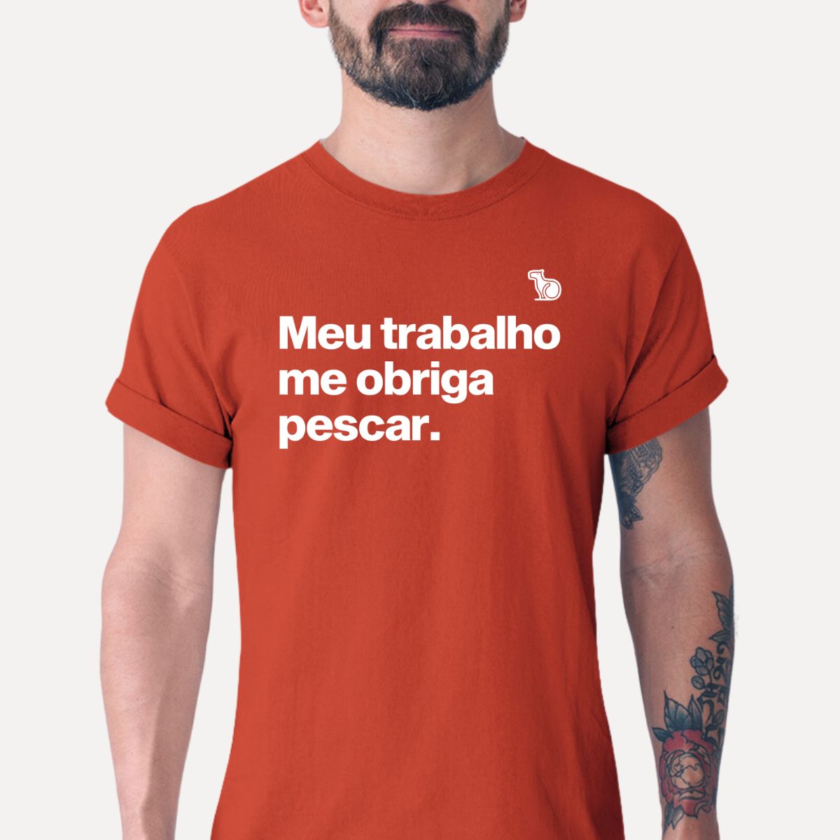 CAMISETA MEU TRABALHO ME OBRIGA PESCAR