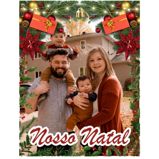 BODY INFANTIL PERSONALIZADO MOLDURA FOTO DE NATAL
