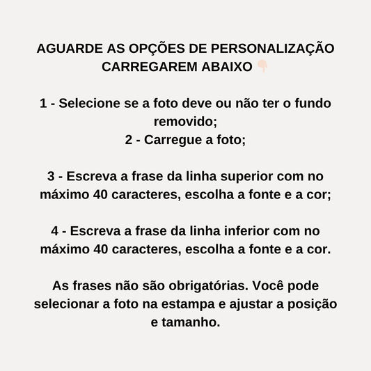 CAMISETA INFANTIL PERSONALIZADA COM FOTO