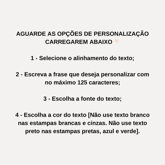 CAMISETA INFANTIL PERSONALIZADA COM FRASE