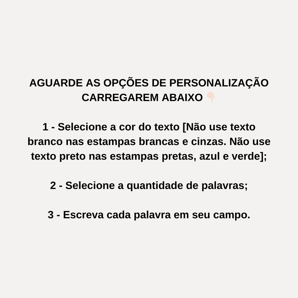 CAMISETA INFANTIL PERSONALIZADA COM PALAVRAS