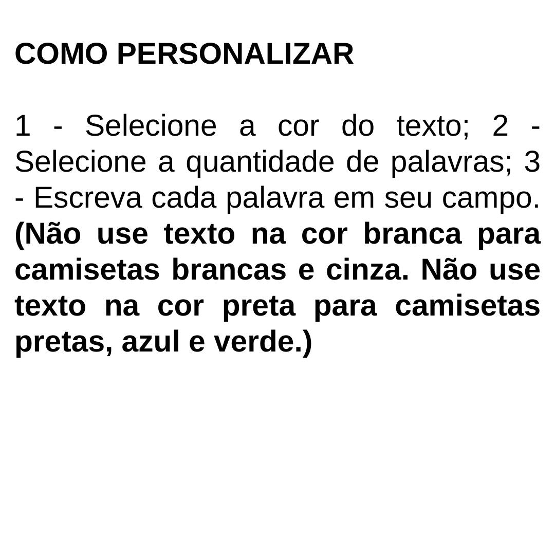 MOLETOM PERSONALIZADO PALAVRAS