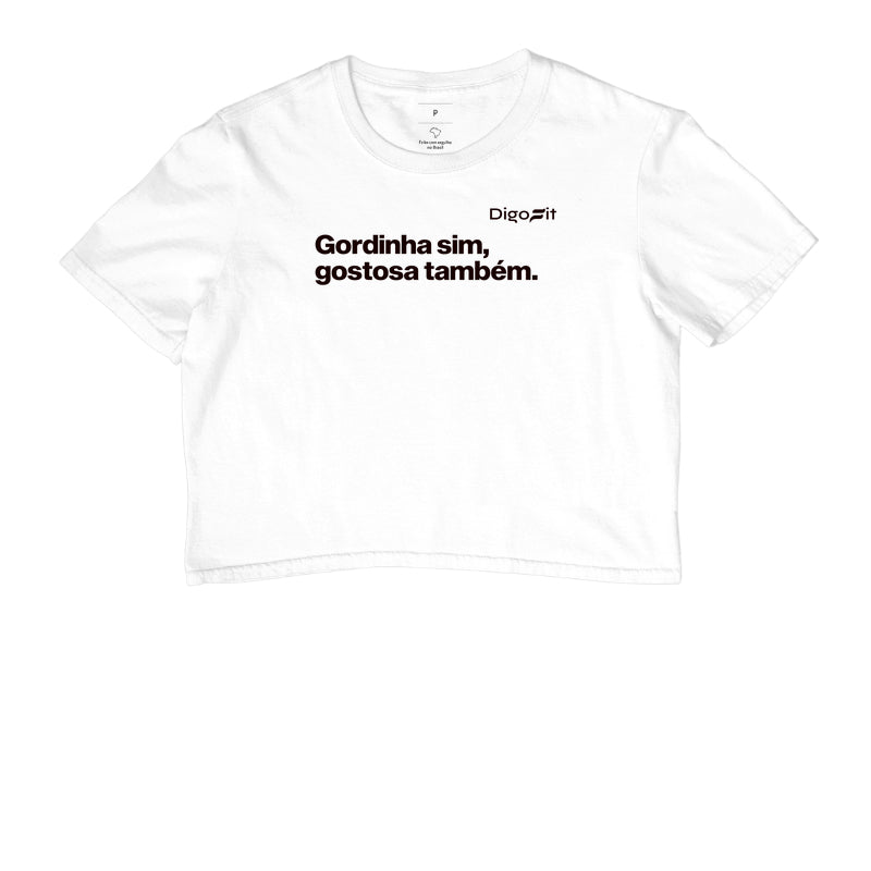 CROPPED ACADEMIA GORDINHA SIM GOSTOSA TAMBÉM