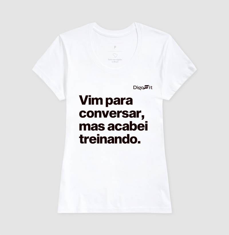 CAMISETA ACADEMIA VIM PARA CONVERSAR