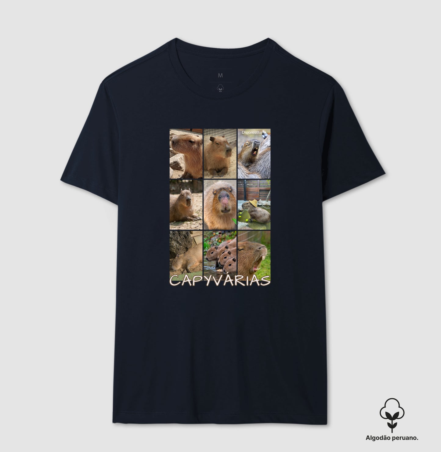CAMISETA ALGODÃO PERUANO CAPIVÁRIAS