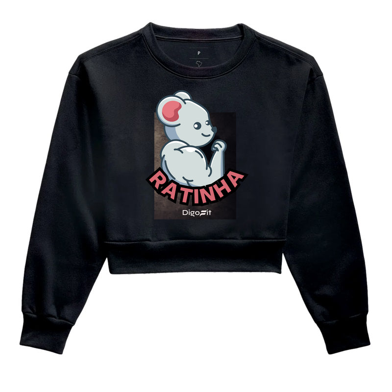MOLETOM CROPPED ACADEMIA RATINHA