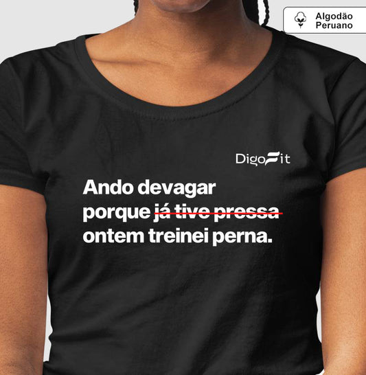 ONTEM EU TREINEI PERNA