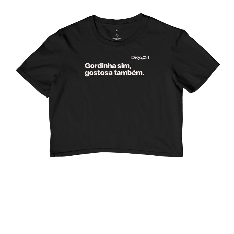 CROPPED ACADEMIA GORDINHA SIM GOSTOSA TAMBÉM