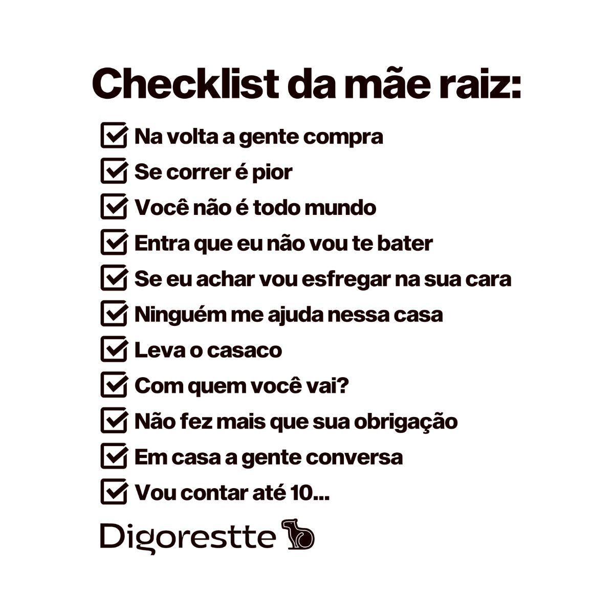 CAMISETA CHECKLIST MÃE RAIZ