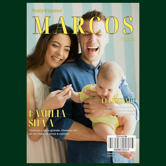 CAMISETA PERSONALIZADA FAMÍLIA CAPA DE REVISTA