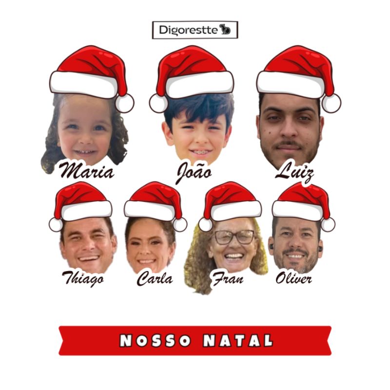 CAMISETA PERSONALIZADA NATAL RECORTES FOTOS