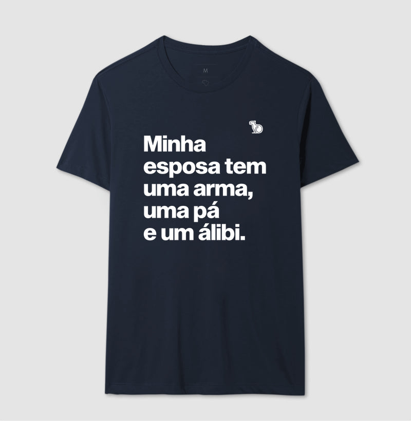 CAMISETA ESPOSA COM ÁLIBI