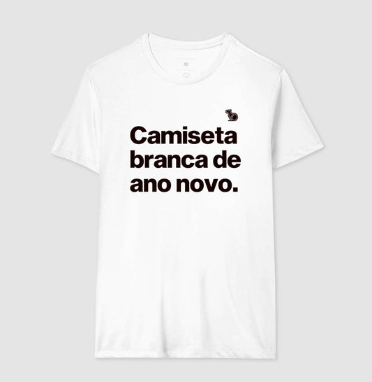 CAMISETA BRANCA DE ANO NOVO