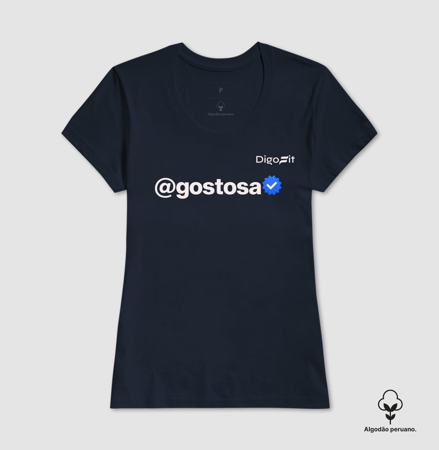 CAMISETA ALGODÃO PERUANO ACADEMIA VERIFICADA COMO UMA GOSTOSA