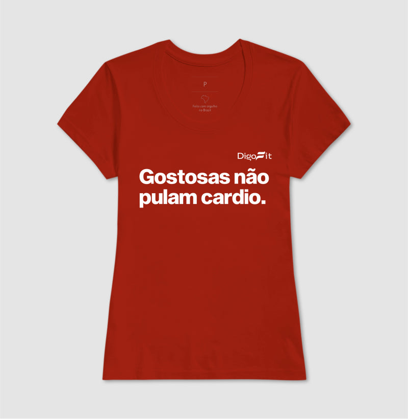 CAMISETA ACADEMIA GOSTOSAS NÃO PULAM CARDIO