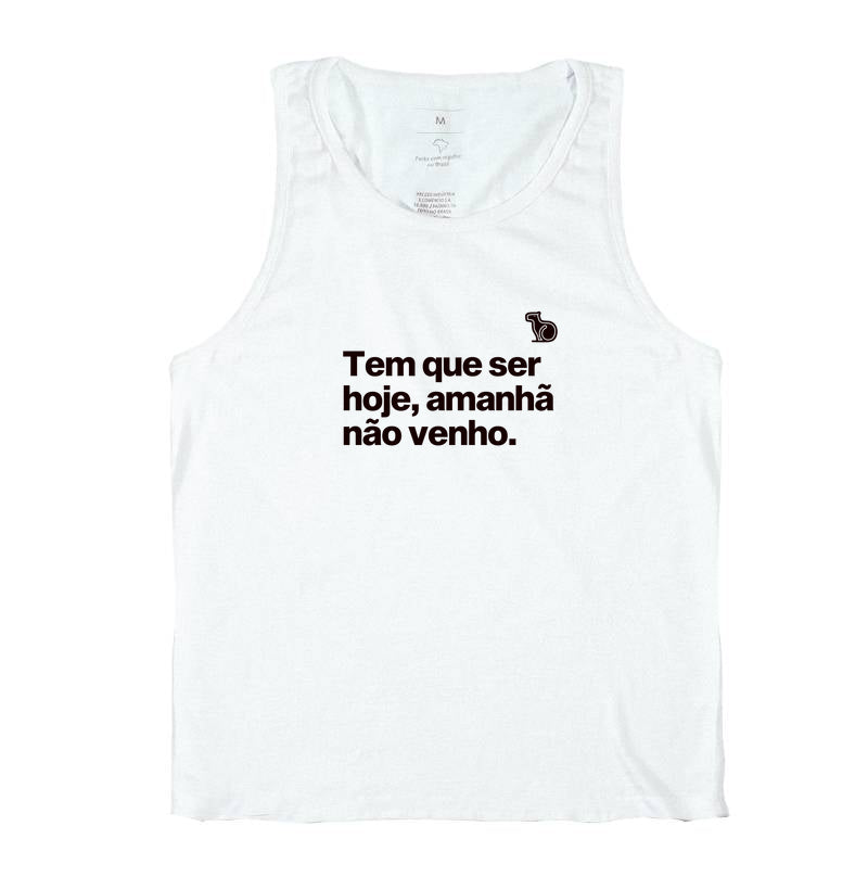 CAMISETA REGATA CARNAVAL AMANHÃ NÃO VENHO