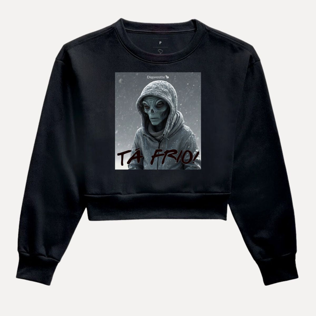 MOLETOM CROPPED FRIO EXTRATERRESTRE