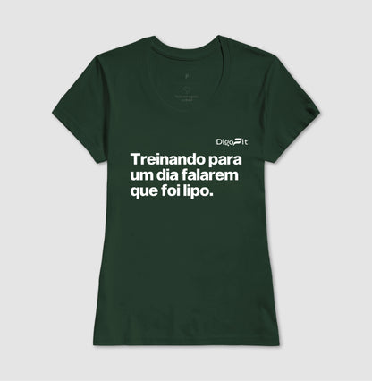 CAMISETA ACADEMIA TREINANDO PARA DIZEREM QUE FOI LIPO