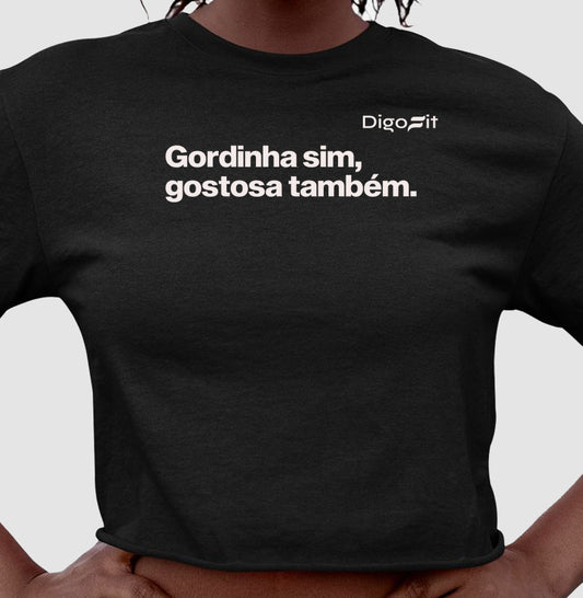 CROPPED ACADEMIA GORDINHA SIM GOSTOSA TAMBÉM