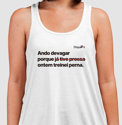 ONTEM EU TREINEI PERNA