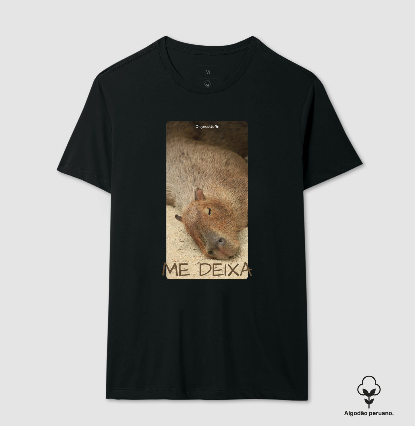 CAMISETA ALGODÃO PERUANO CAPIVARA ME DEIXA
