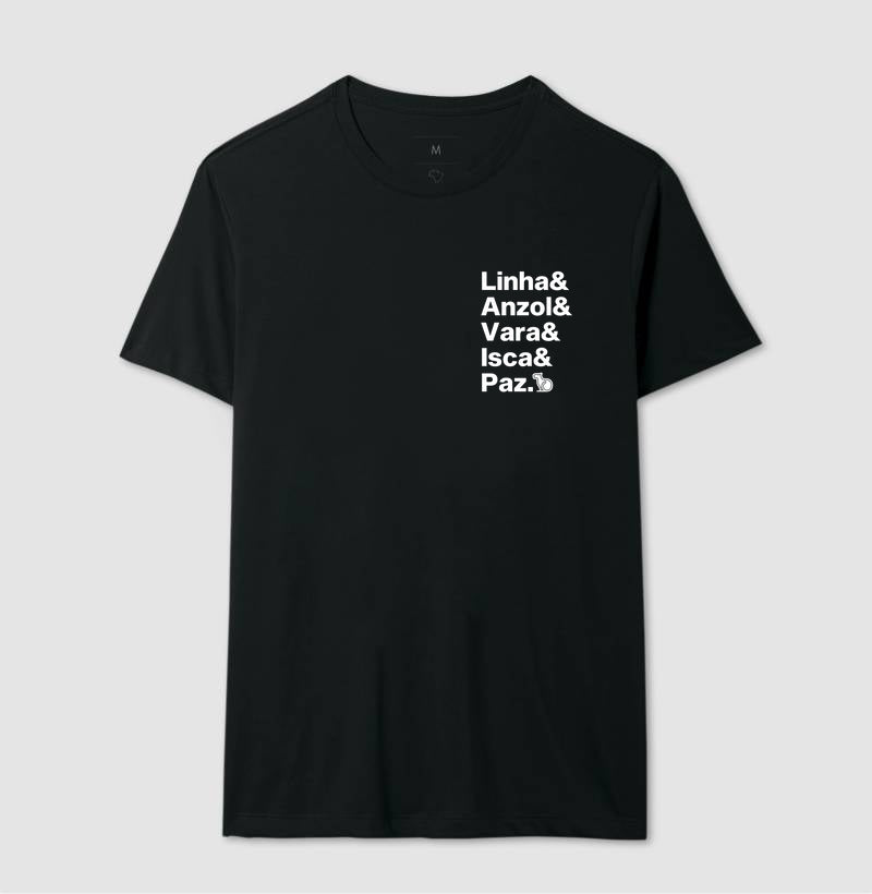 CAMISETA LINHA ANZOL VARA ISCA E PAZ