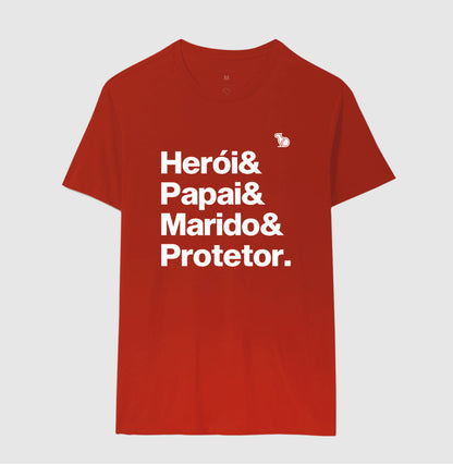 CAMISETA HERÓI PAPAI MARIDO E PROTETOR
