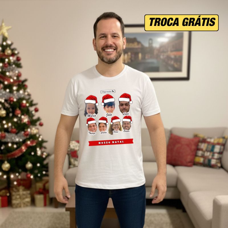 CAMISETA PERSONALIZADA NATAL RECORTES FOTOS
