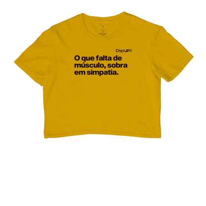 CROPPED ACADEMIA FALTA DE MÚSCULO E SOBRA SIMPATIA