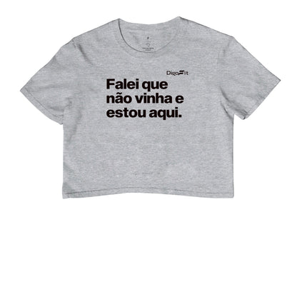 CROPPED ACADEMIA FALEI QUE NÃO VINHA E ESTOU AQUI
