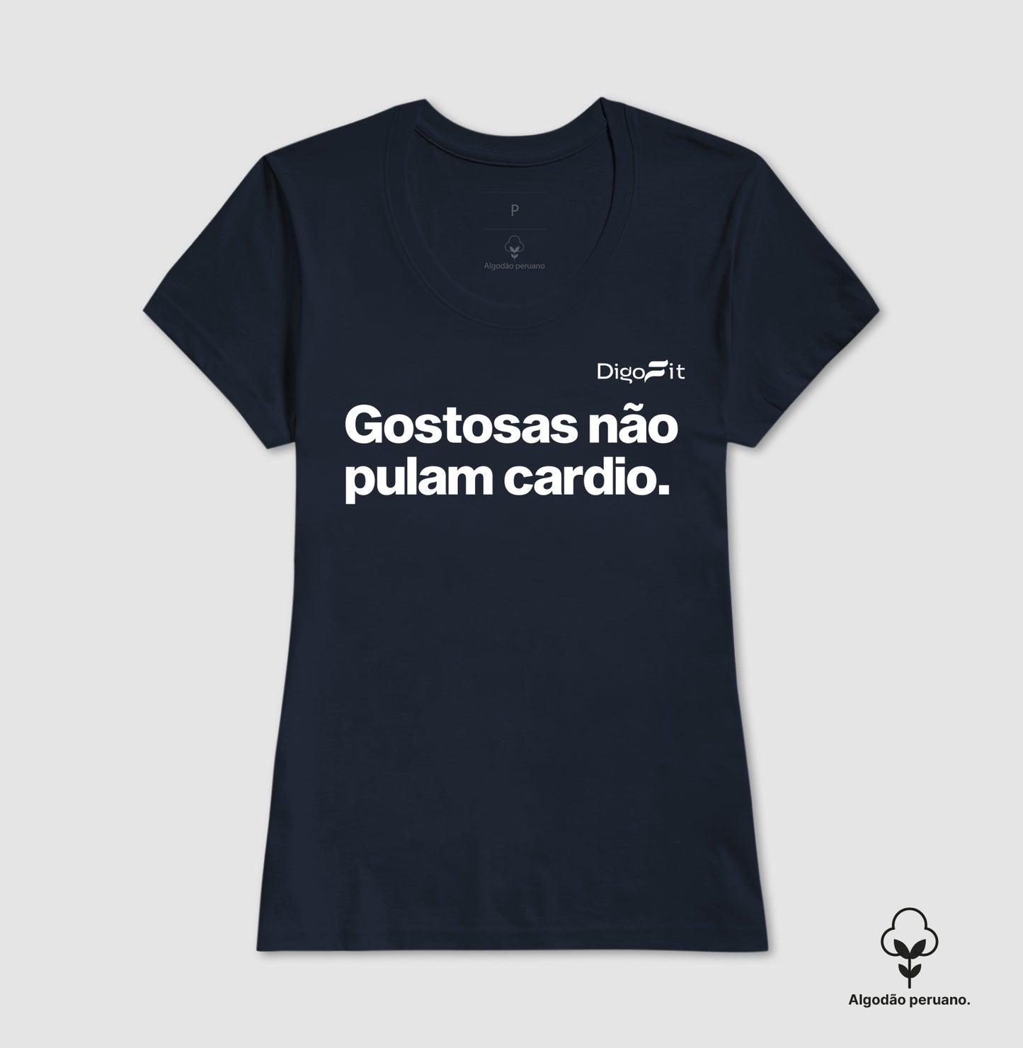 CAMISETA ALGODÃO PERUANO ACADEMIA GOSTOSAS NÃO PULAM CARDIO