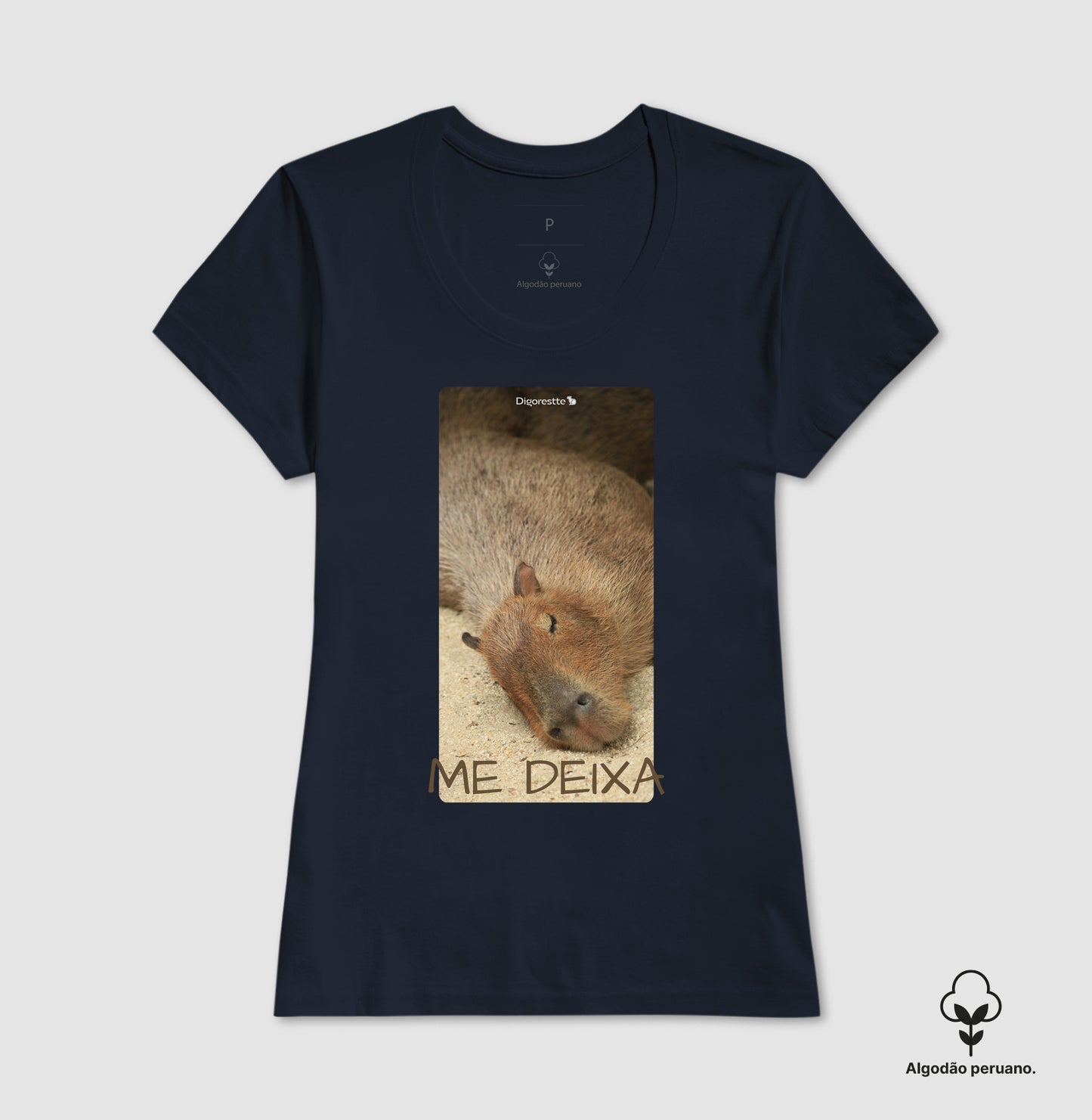 CAMISETA ALGODÃO PERUANO CAPIVARA ME DEIXA