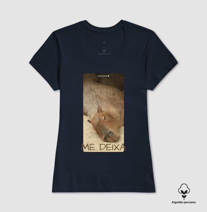 CAMISETA ALGODÃO PERUANO CAPIVARA ME DEIXA