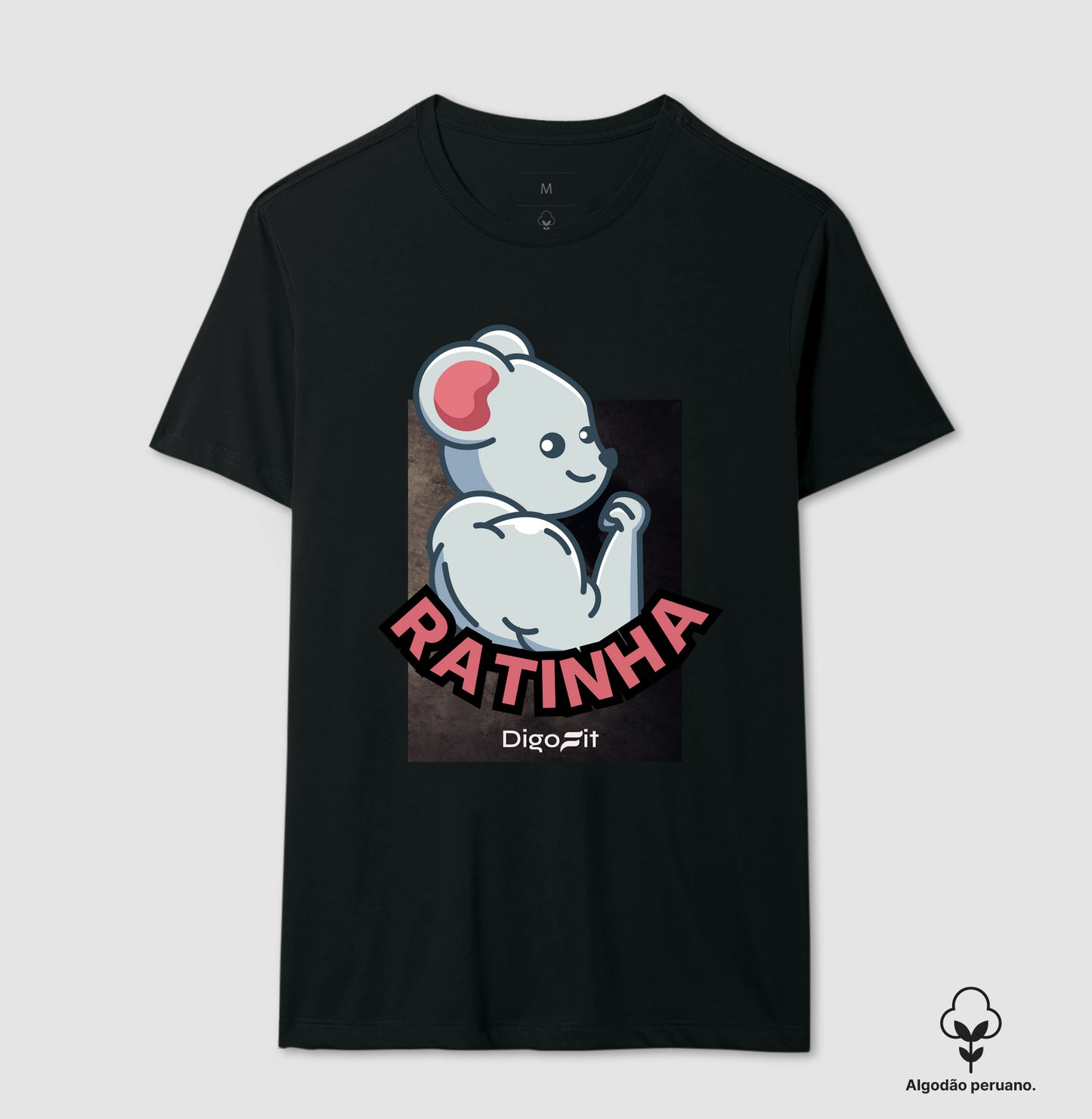 CAMISETA ALGODÃO PERUANO ACADEMIA RATINHA
