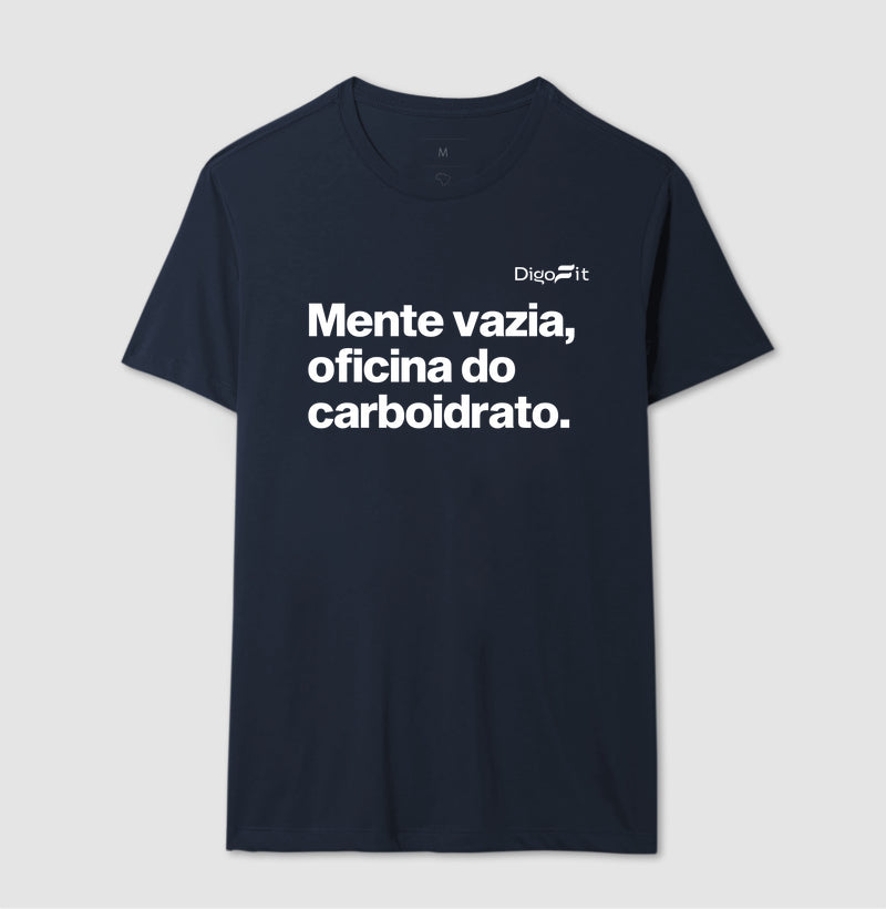 CAMISETA ACADEMIA MENTE VAZIA OFICINA DO CARBOIDRATO