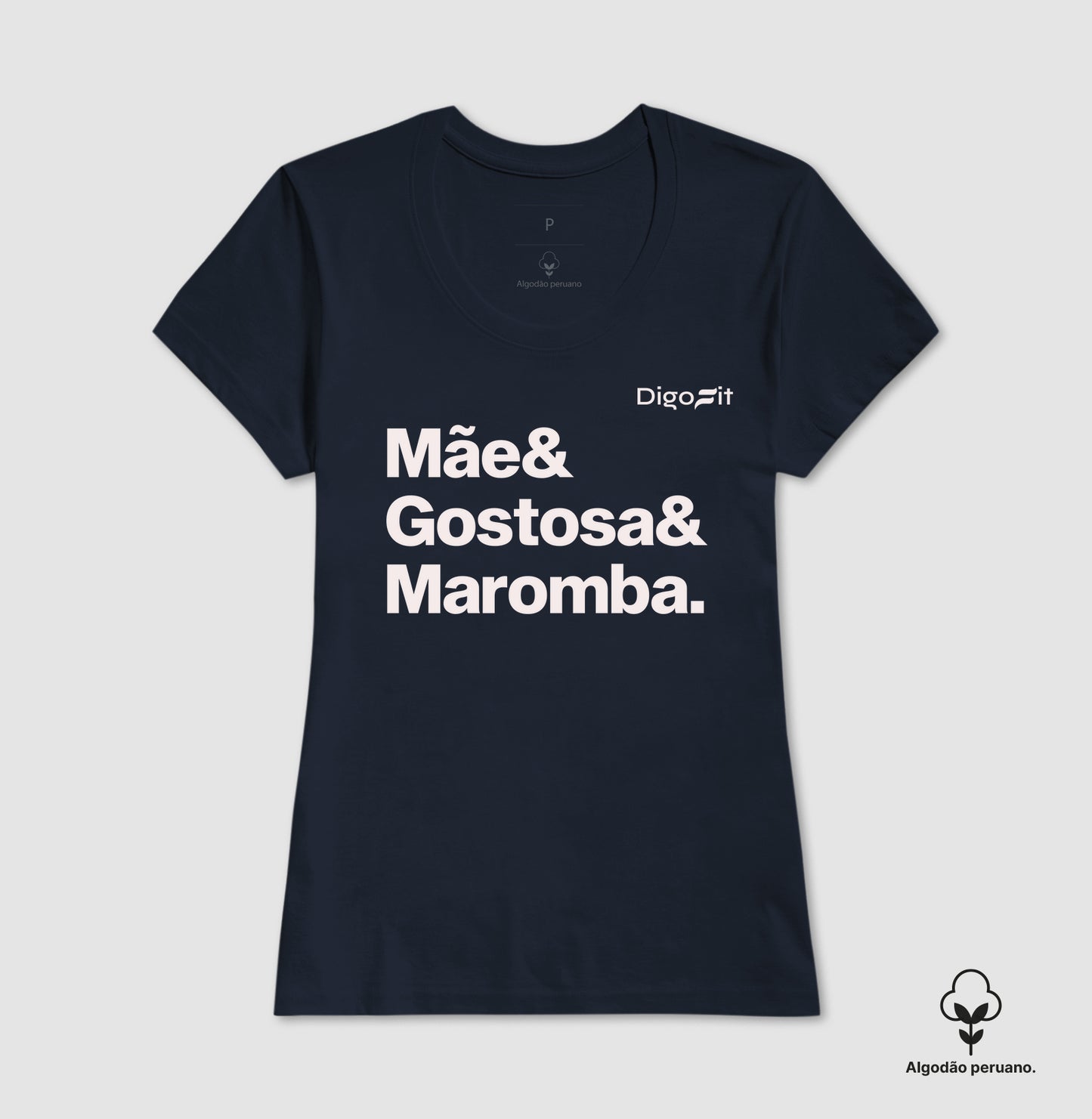 CAMISETA ALGODÃO PERUANO ACADEMIA MÃE GOSTOSA E MAROMBA