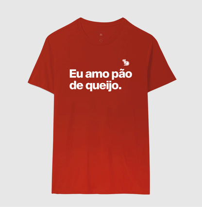 CAMISETA CASAL EU AMO PÃO DE QUEIJO
