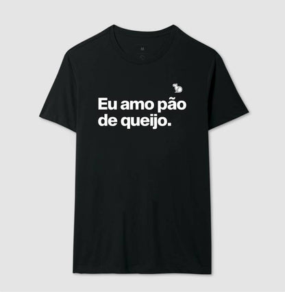CAMISETA CASAL EU AMO PÃO DE QUEIJO