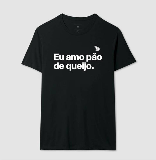 CAMISETA CASAL EU AMO PÃO DE QUEIJO