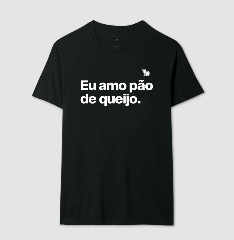 CAMISETA CASAL EU AMO PÃO DE QUEIJO