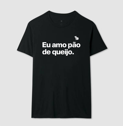 CAMISETA CASAL EU AMO PÃO DE QUEIJO