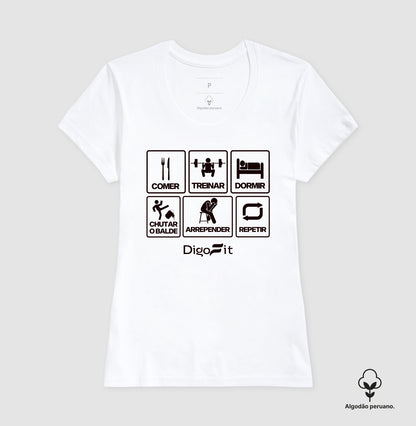 CAMISETA ALGODÃO PERUANO ACADEMIA CHUTANDO O BALDE
