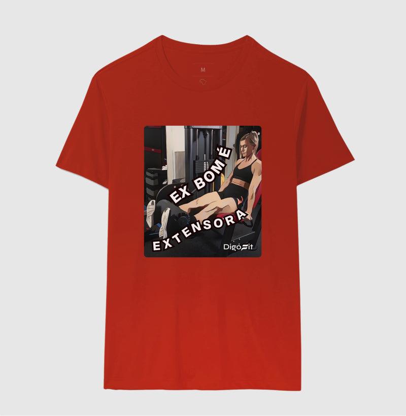 CAMISETA ACADEMIA EX BOM É EXTENSORA