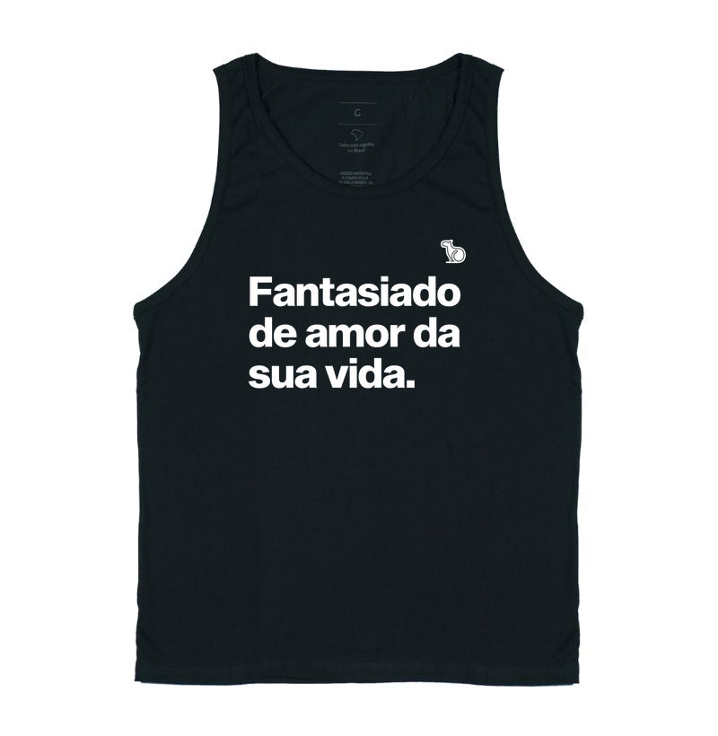 CAMISETA REGATA CARNAVAL FANTASIADO DE AMOR DA SUA VIDA