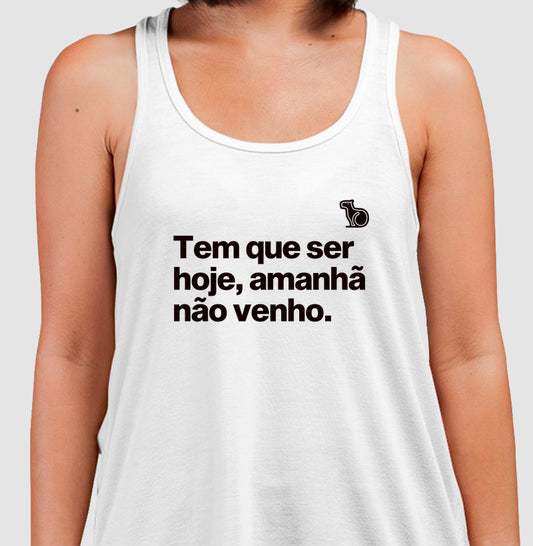 CAMISETA REGATA CARNAVAL AMANHÃ NÃO VENHO