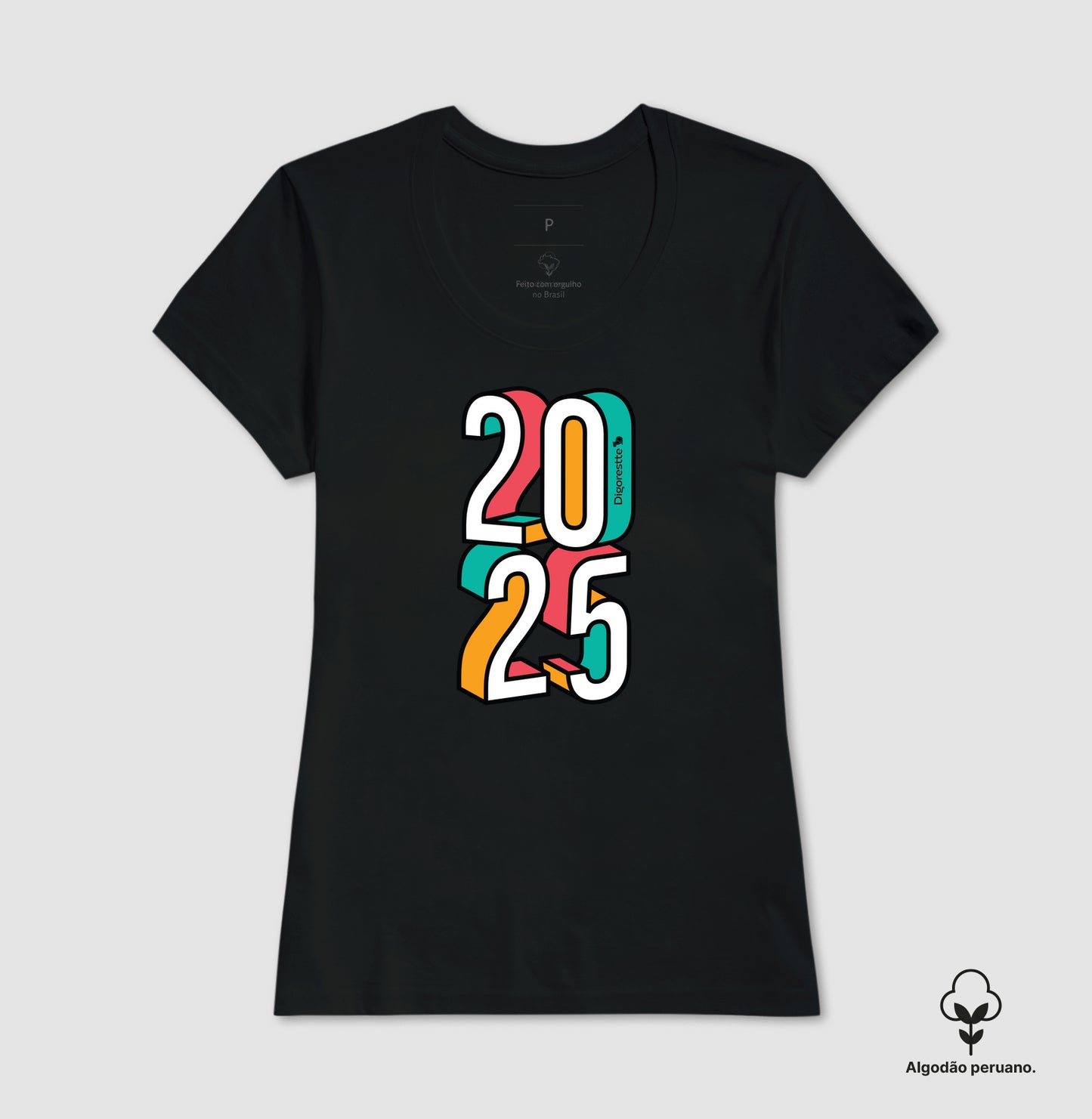 CAMISETA ALGODÃO PERUANO ANO NOVO 2025